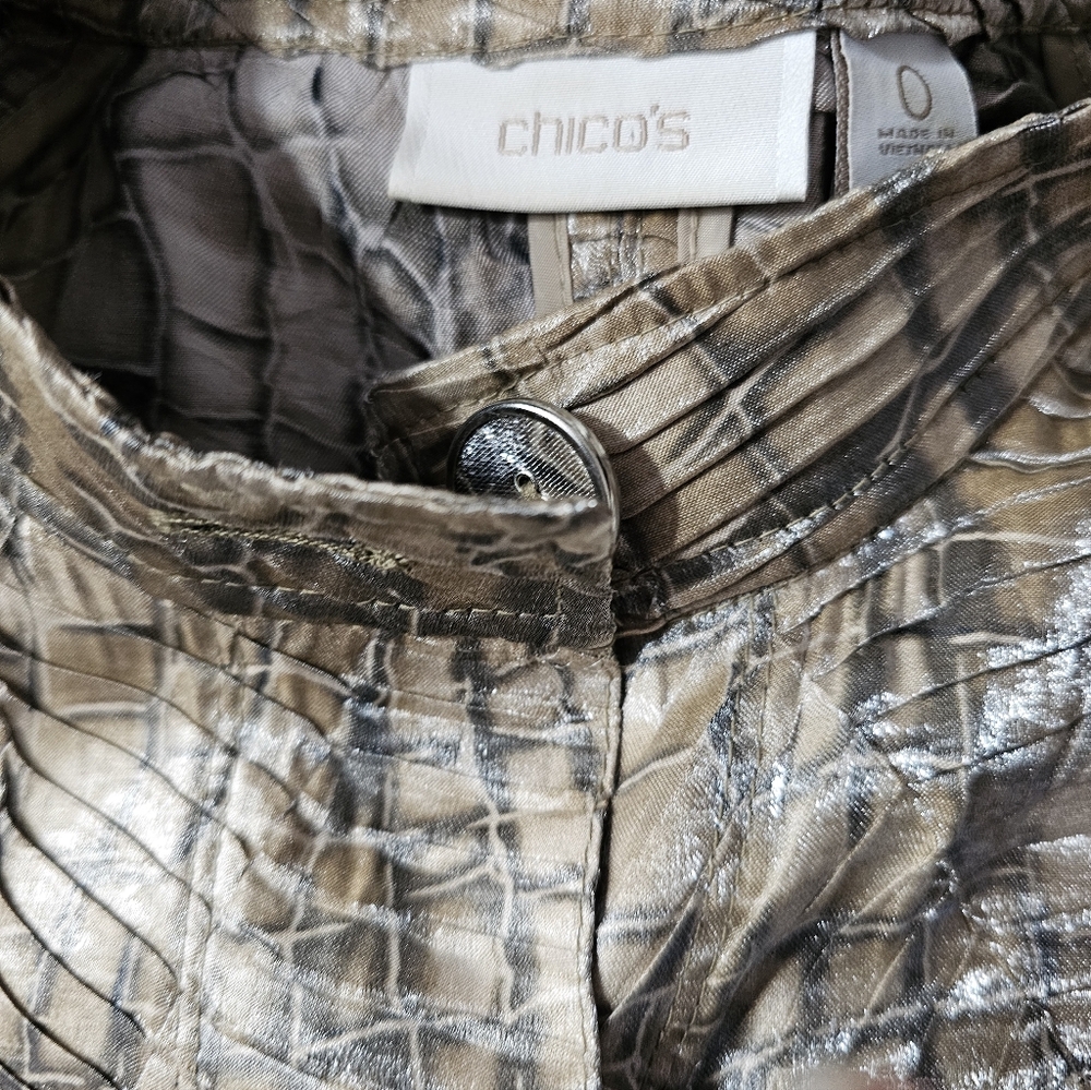 Chico's Python Princess Marcella Jacket Size O - image 3